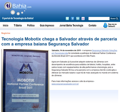 Tecnologia Mobotix chega a Salvador